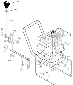 Shift Yoke Diagram and Parts List for 624604X43B 2004 Briggs and Stratton Snow Blower